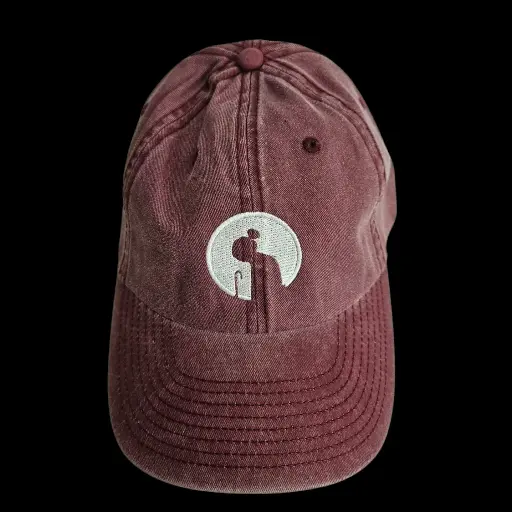 Babciny DAD HAT - BURGUNDY WASHED
